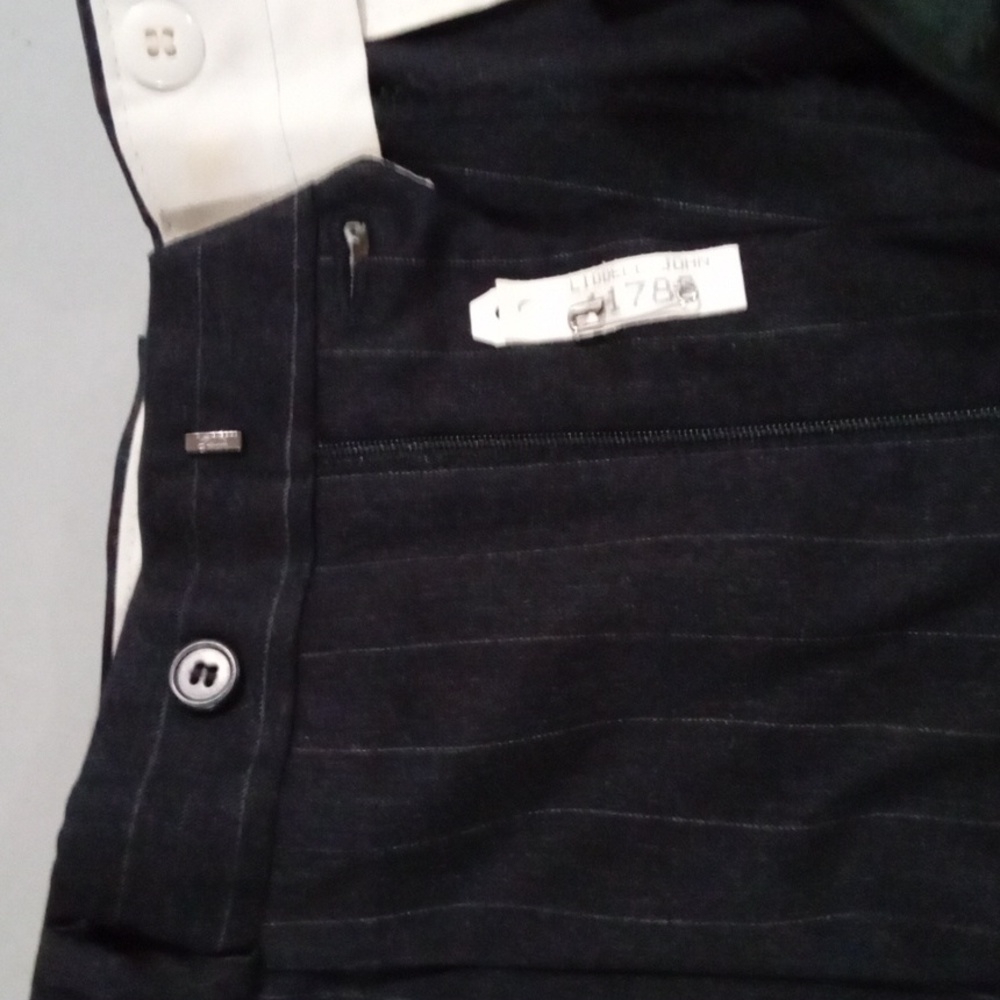 2 pc Botany 500 Striped Black and White Suit - Picture 7 of 12